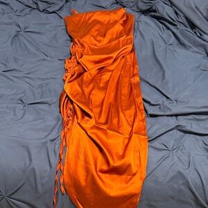 Elegant Orange Women's Dress